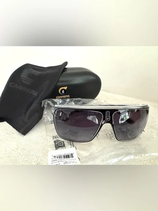 CARRERA NEW 22/N Shield Sunglasses Y2K 63-12-130 Full Inclusion Case Cloth Bag - Picture 10 of 10